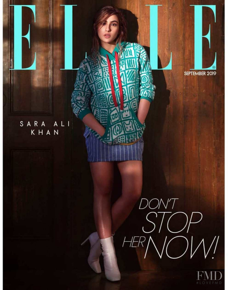 Sara Ali Khan  featured on the Elle India cover from September 2019