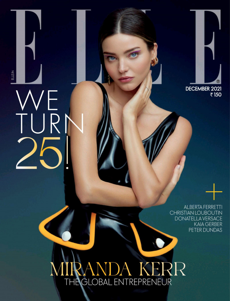 Miranda Kerr featured on the Elle India cover from December 2021