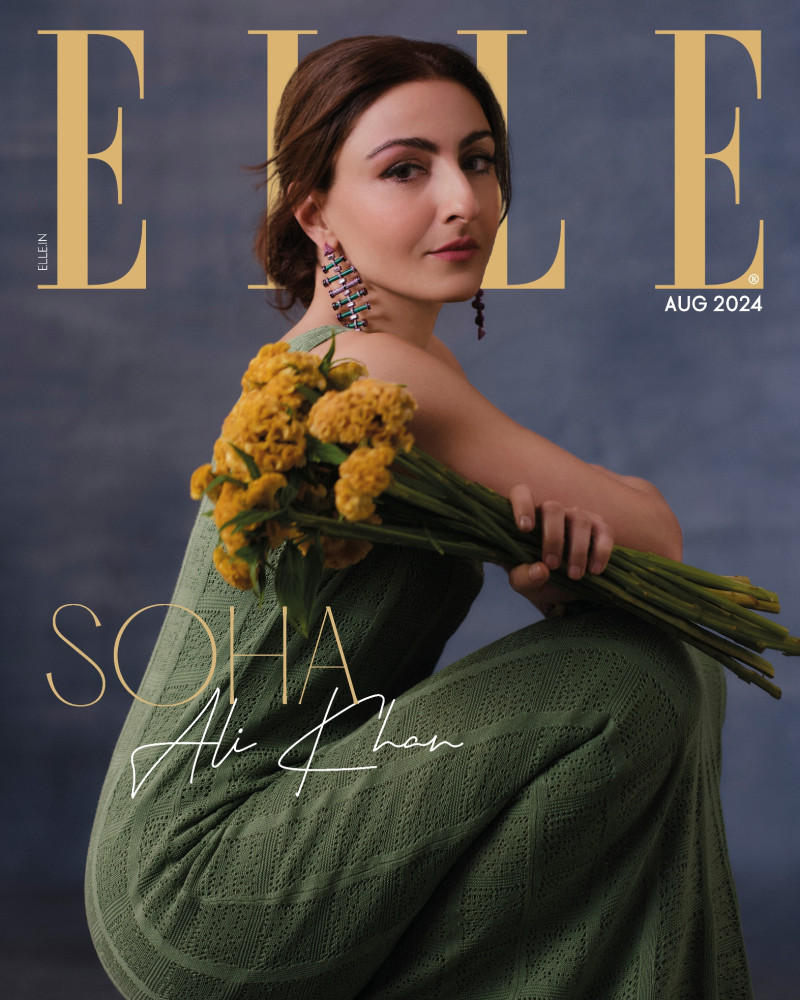 Soha Ali Khan featured on the Elle India cover from August 2024