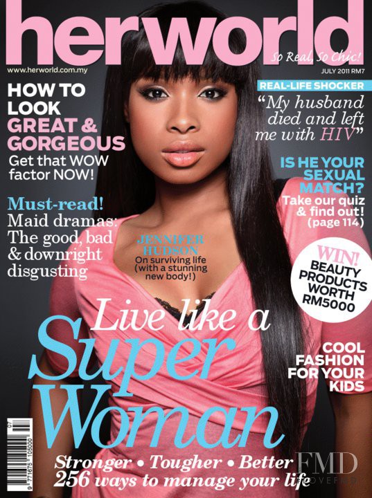 Jennifer Hudson featured on the Her World Malaysia cover from July 2011