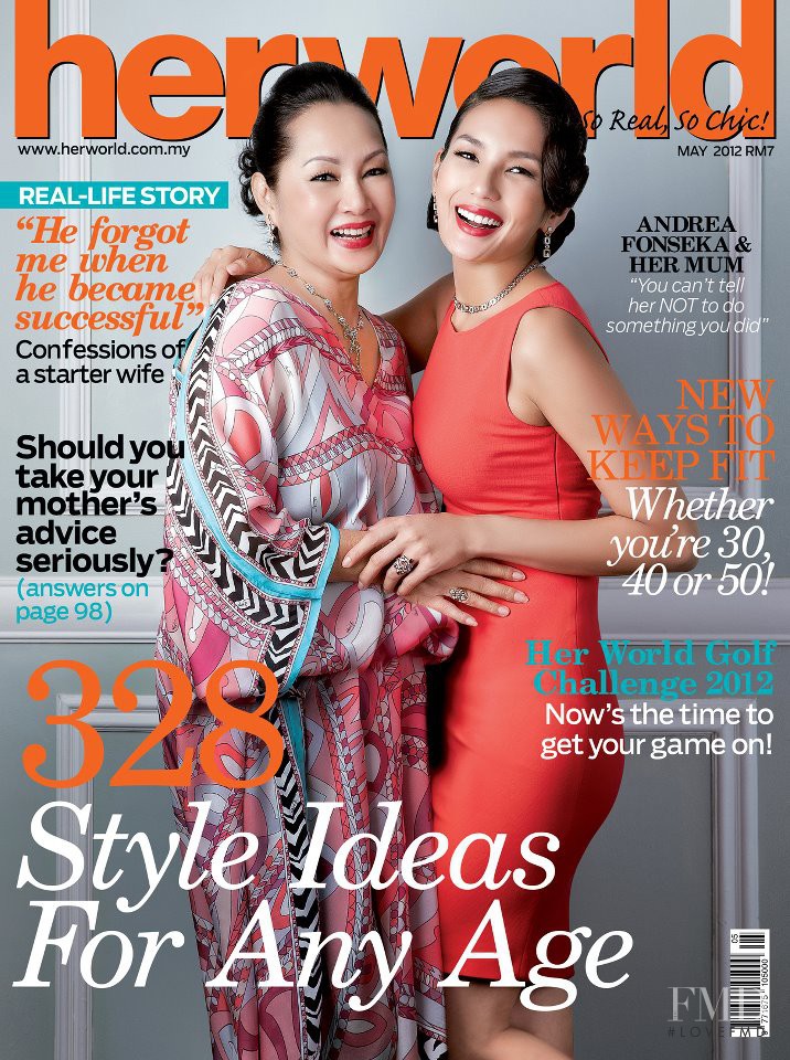 Andrea Fonseka, Her mum featured on the Her World Malaysia cover from May 2012