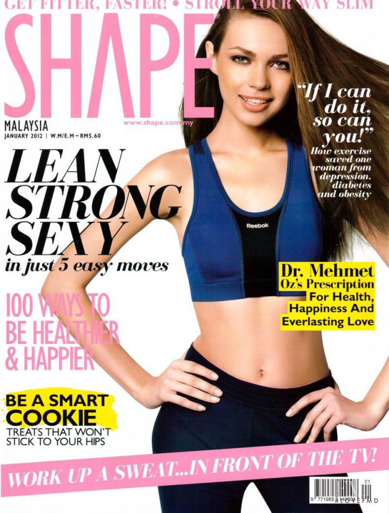 Anastasia Shemardinova featured on the Shape Malaysia cover from January 2012