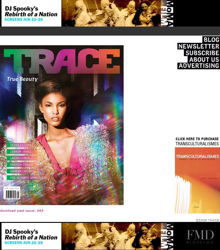  featured on the TRACE212.com screen from April 2010