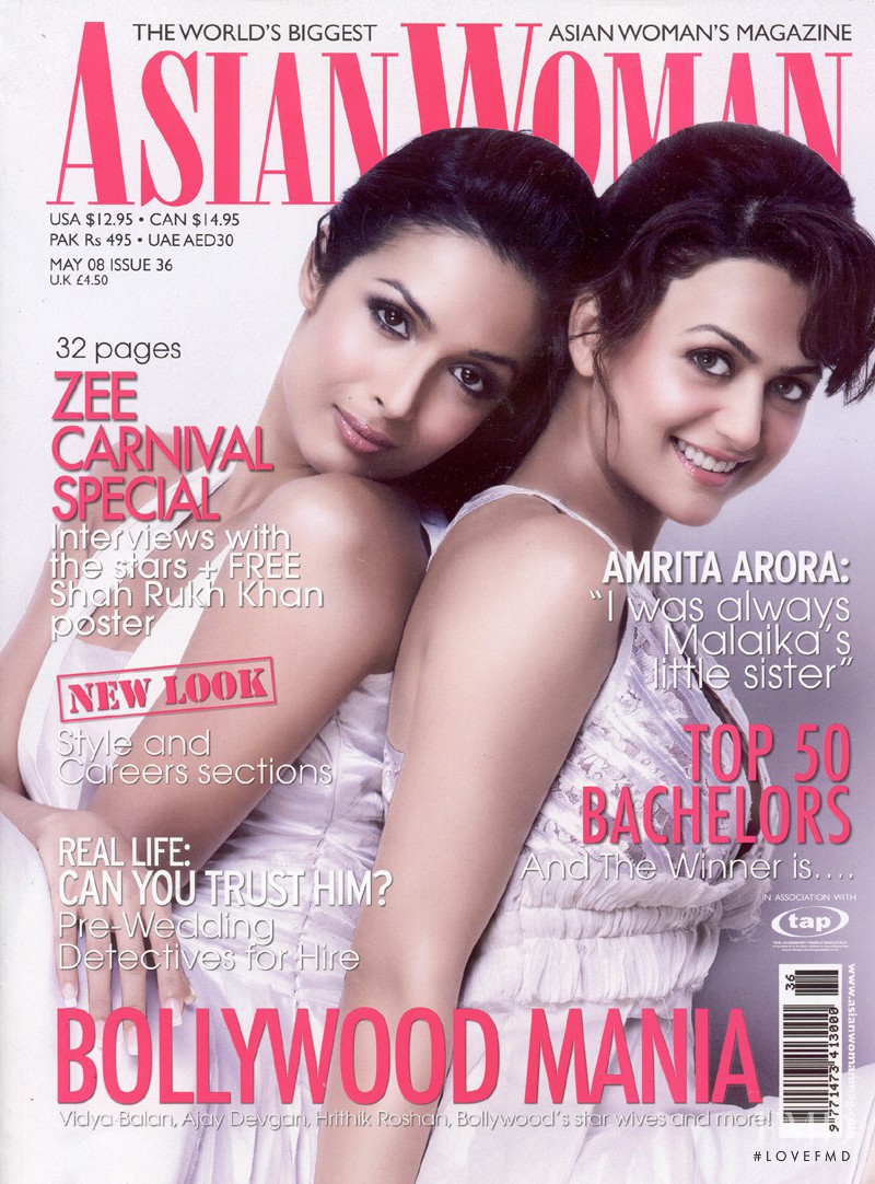 Amrita Arora featured on the Asian Woman cover from May 2008