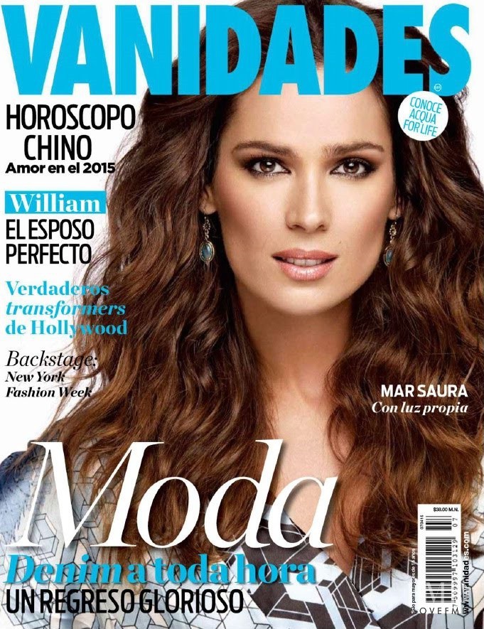 Mar Saura featured on the Vanidades Mexico cover from March 2015