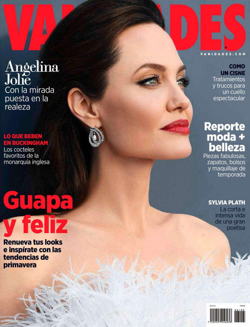 Angelina Jolie featured on the Vanidades Mexico cover from March 2021