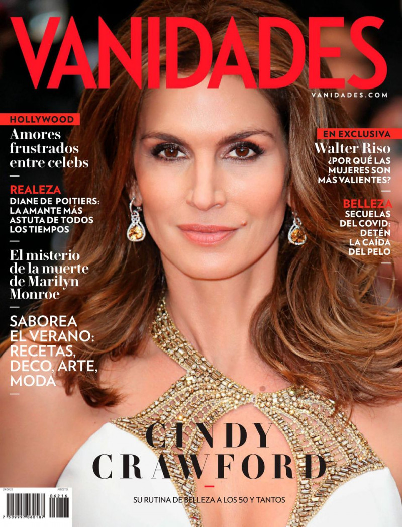 Cindy Crawford featured on the Vanidades Mexico cover from August 2022