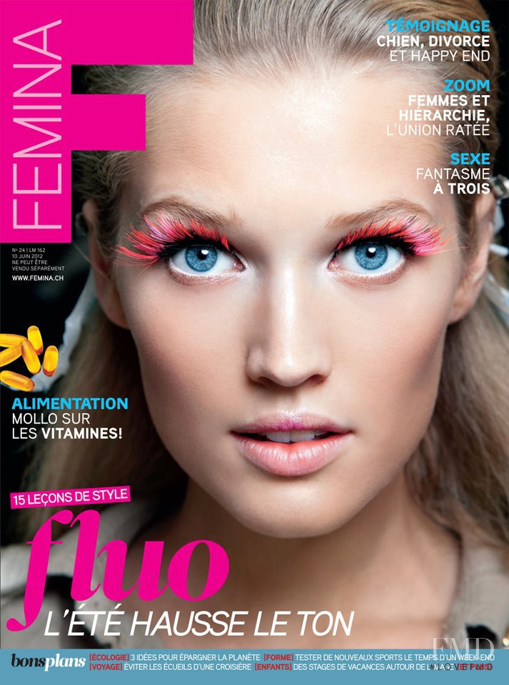Toni Garrn featured on the Femina Swiss cover from June 2012