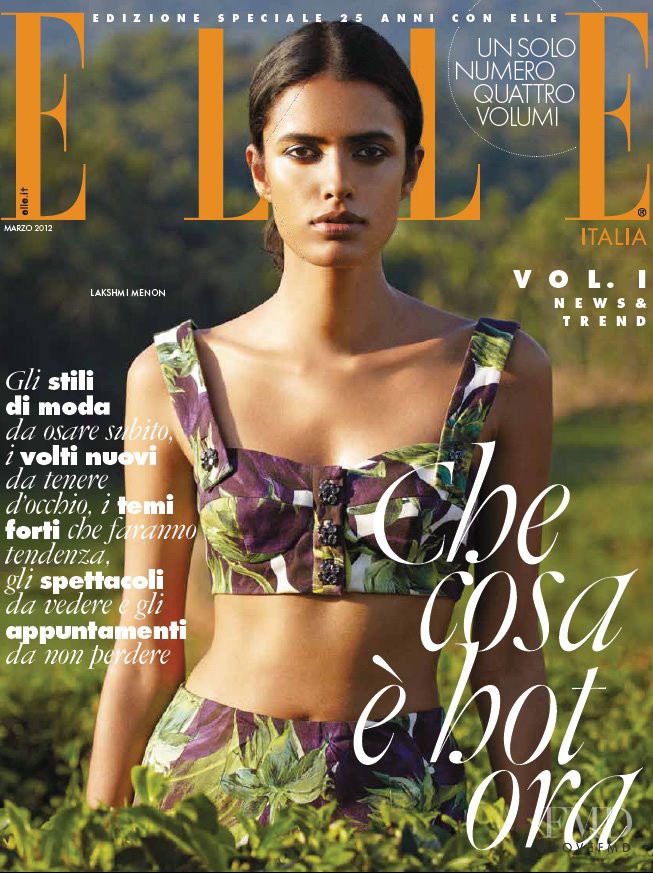 Lakshmi Menon featured on the Elle Italy cover from March 2012