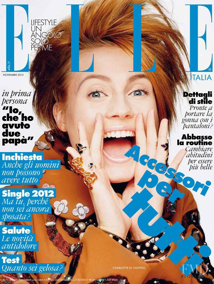 Charlotte di Calypso featured on the Elle Italy cover from November 2012