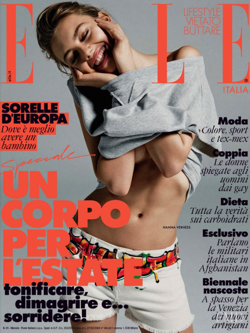 Hanna Verhees featured on the Elle Italy cover from May 2013