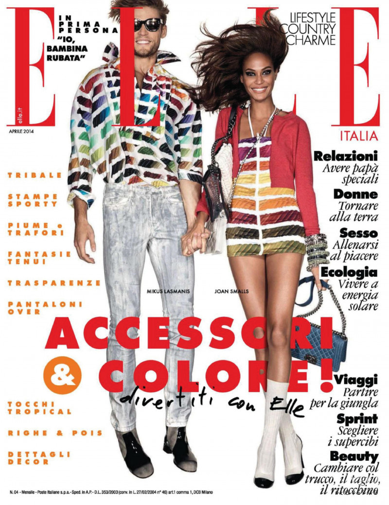 Joan Smalls featured on the Elle Italy cover from April 2014