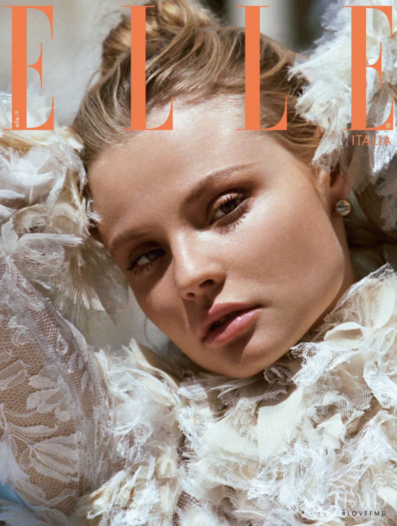 Magdalena Frackowiak featured on the Elle Italy cover from January 2016
