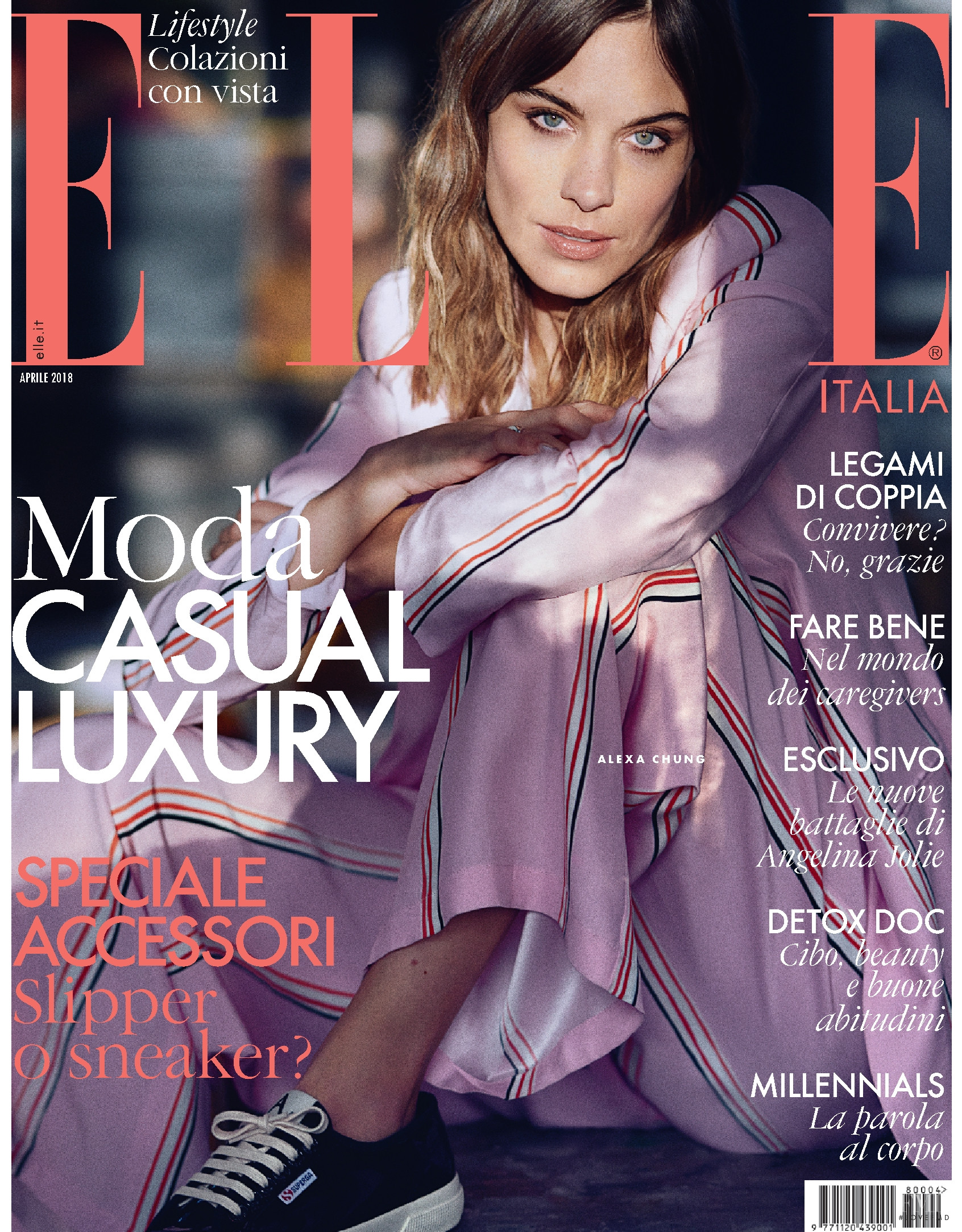 Cover of Elle Italy with Alexa Chung, April 2018 (ID:47025)| Magazines ...