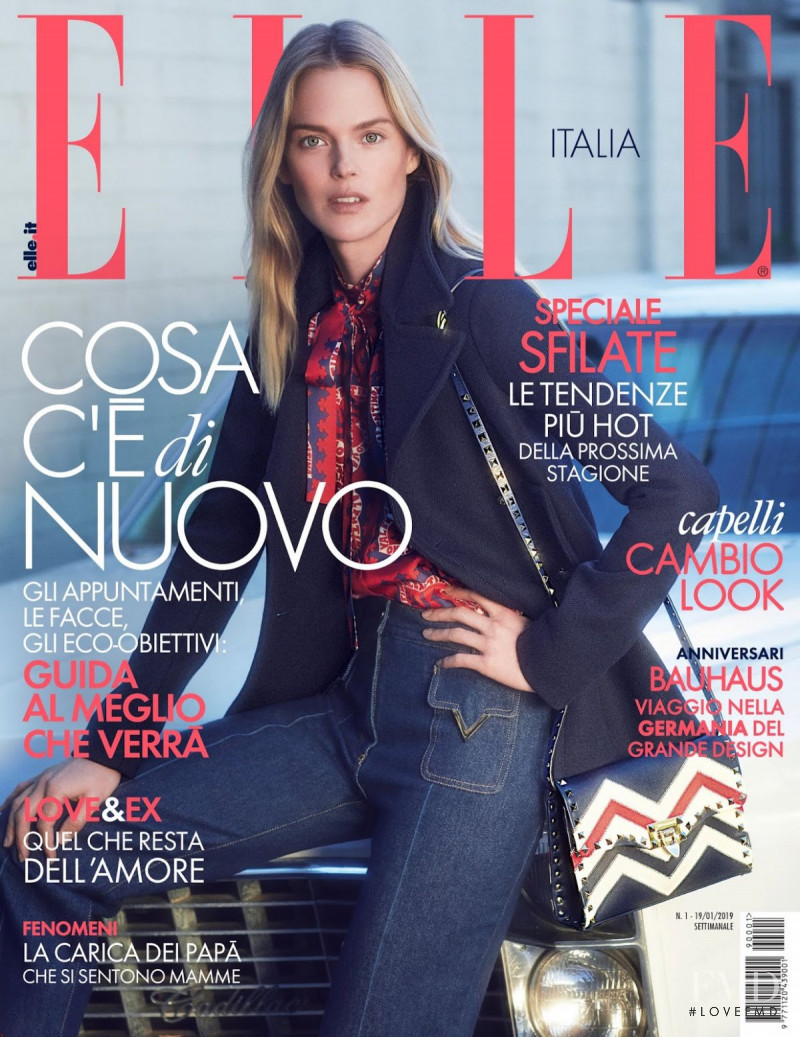 Shannan Click featured on the Elle Italy cover from January 2019