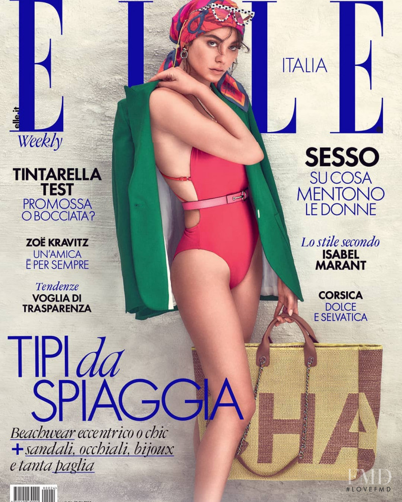 Steffy Argelich featured on the Elle Italy cover from June 2019