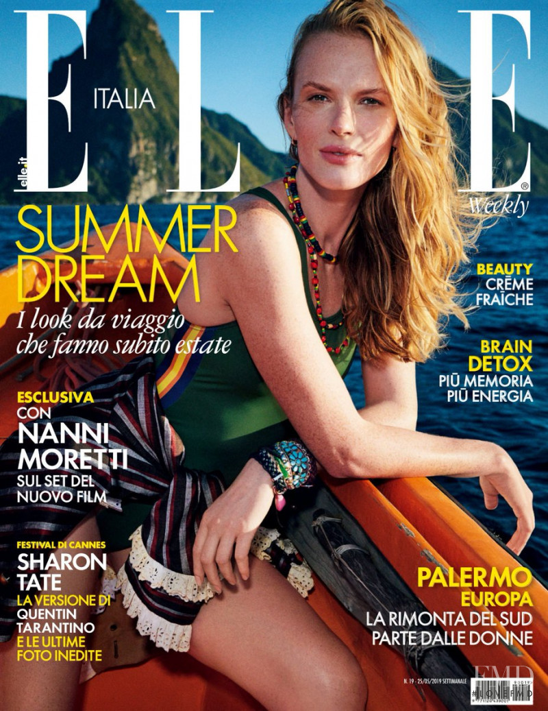 Anne Vyalitsyna featured on the Elle Italy cover from May 2019