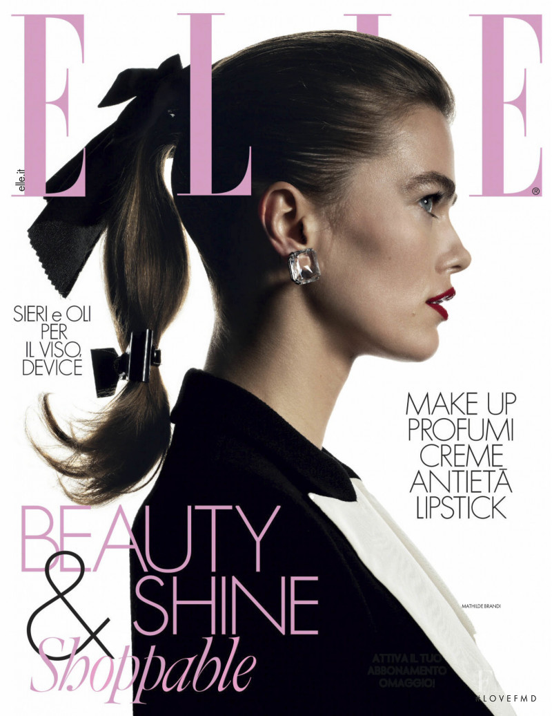Mathilde Brandi featured on the Elle Italy cover from November 2021