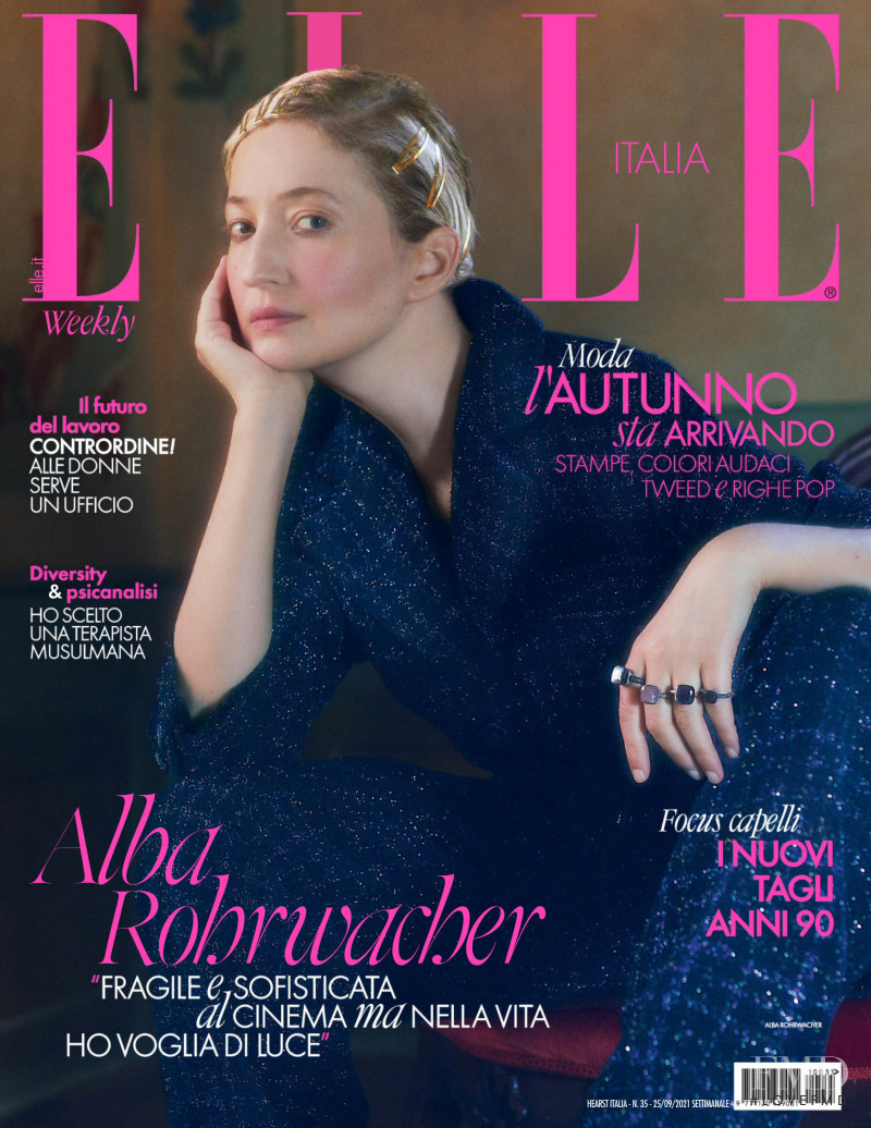  Alba Rohrwacher featured on the Elle Italy cover from September 2021