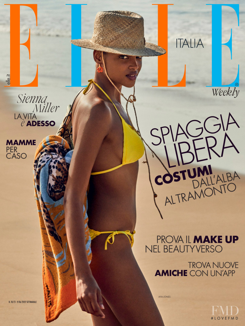 Aya Jones featured on the Elle Italy cover from June 2022