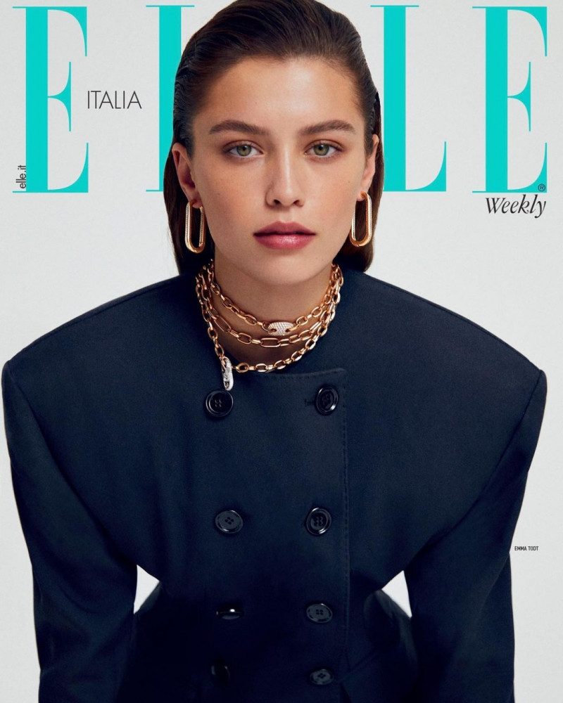 Emma Todt featured on the Elle Italy cover from November 2022