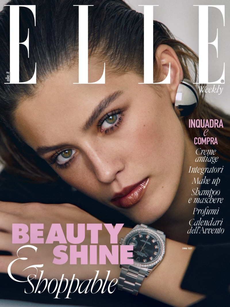 Emma Todt featured on the Elle Italy cover from November 2022