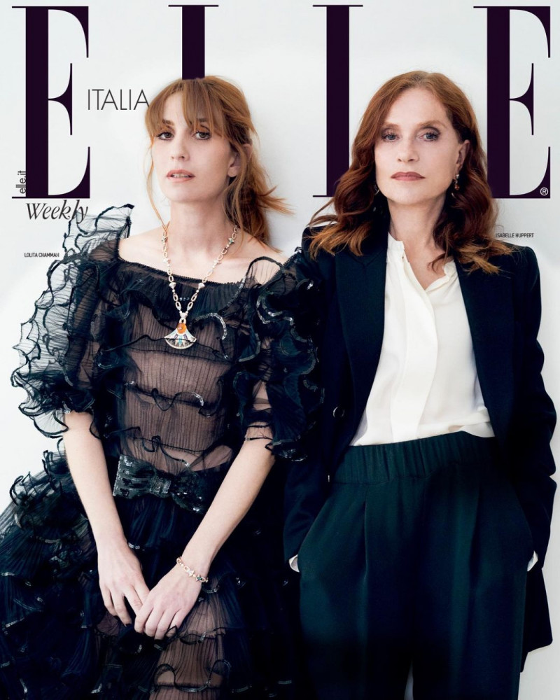 Isabelle Huppert, Lolita Chammah featured on the Elle Italy cover from October 2022