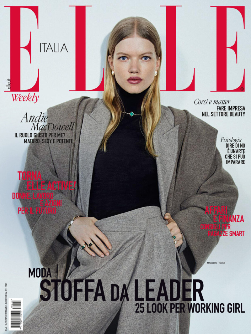Madeleine Fischer featured on the Elle Italy cover from November 2023