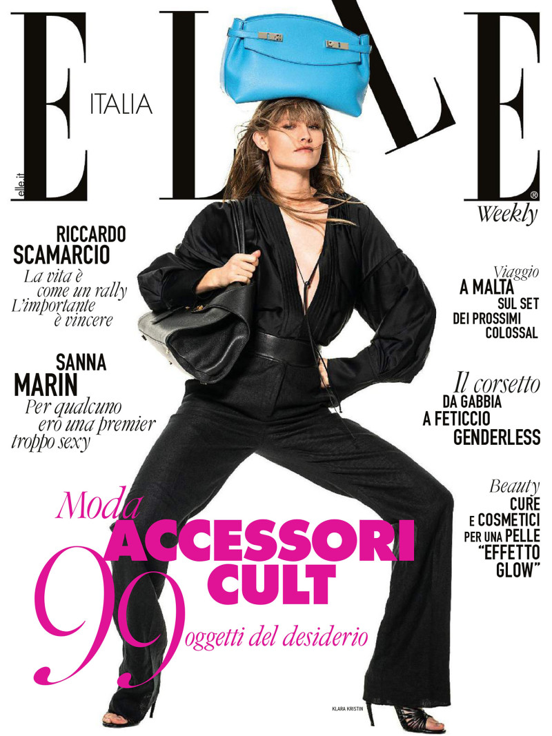 Klara Kristin featured on the Elle Italy cover from March 2024