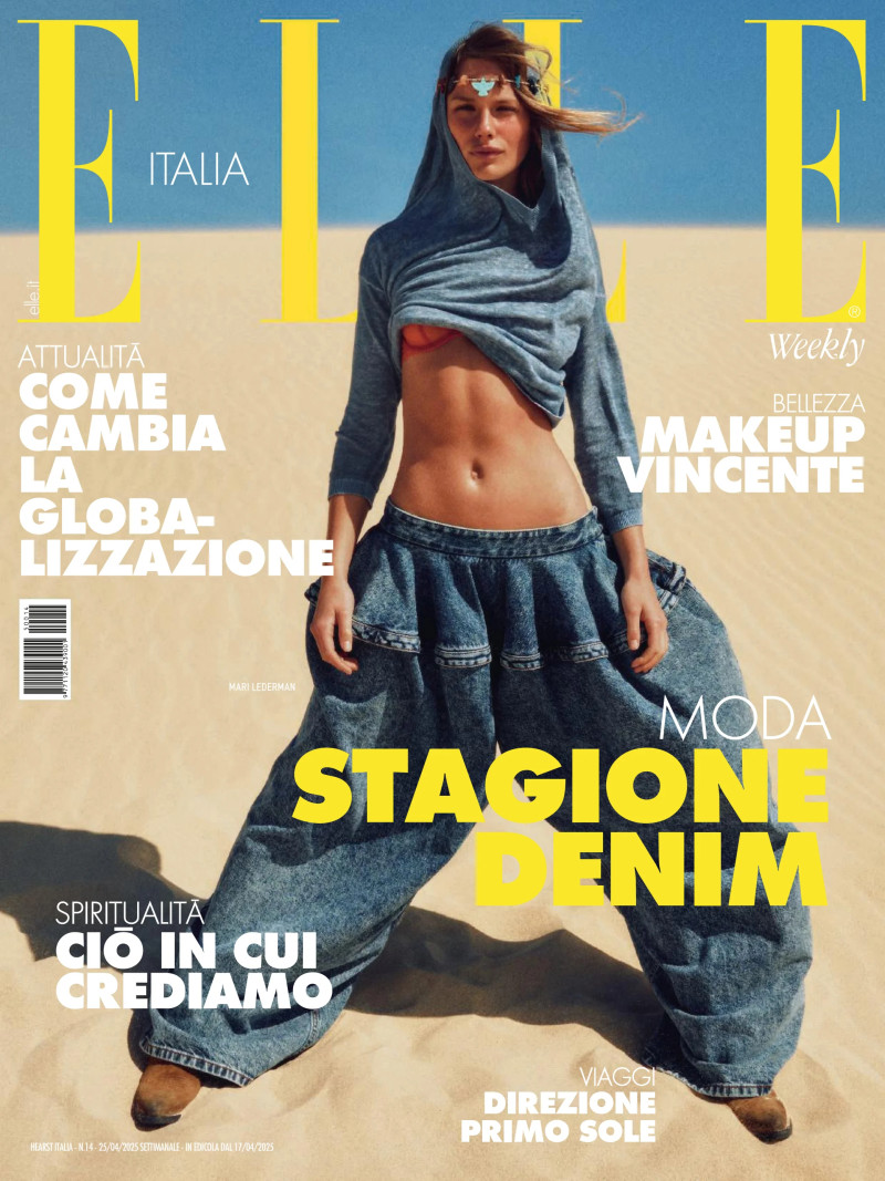Mari Lederman featured on the Elle Italy cover from April 2025