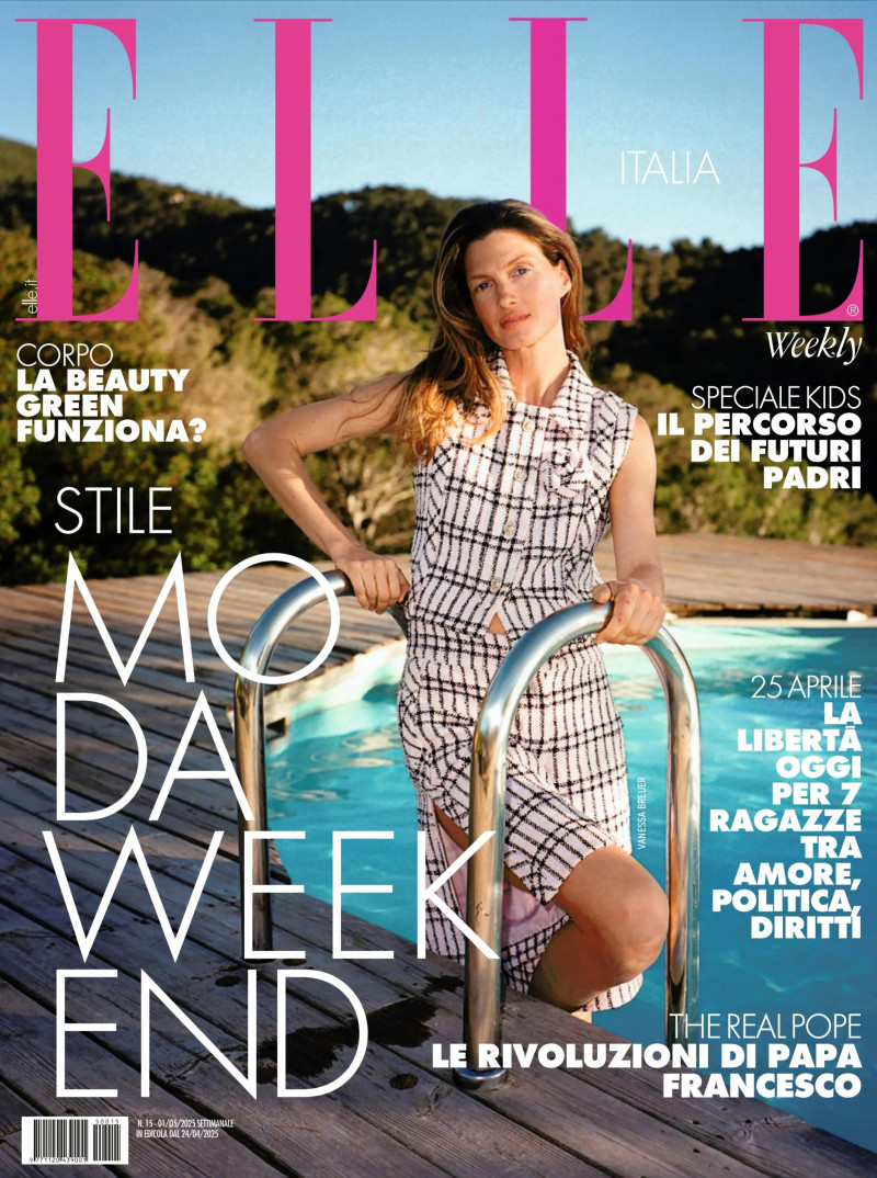 Vanessa Breuer featured on the Elle Italy cover from May 2025