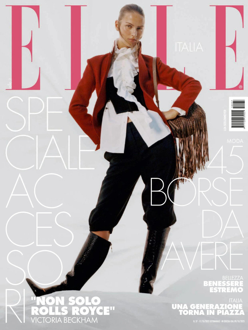 Lea Dina Mohr Seelenmeyer featured on the Elle Italy cover from October 2025