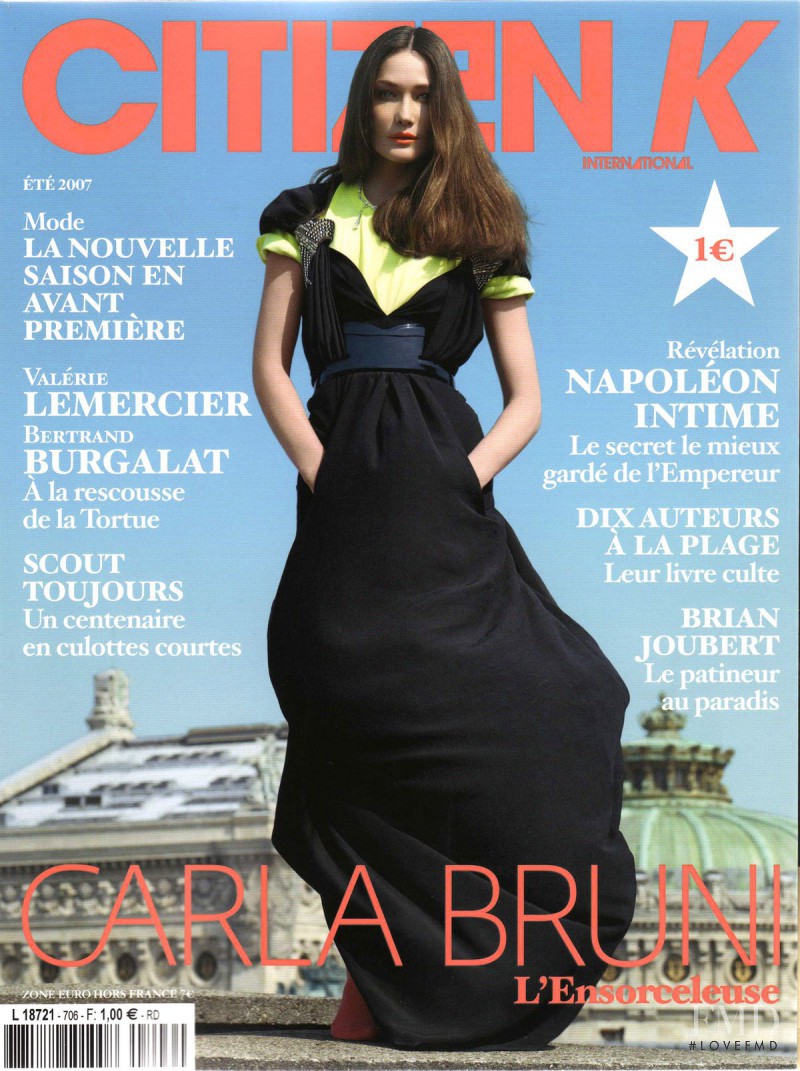 Carla Bruni featured on the Citizen K cover from June 2007