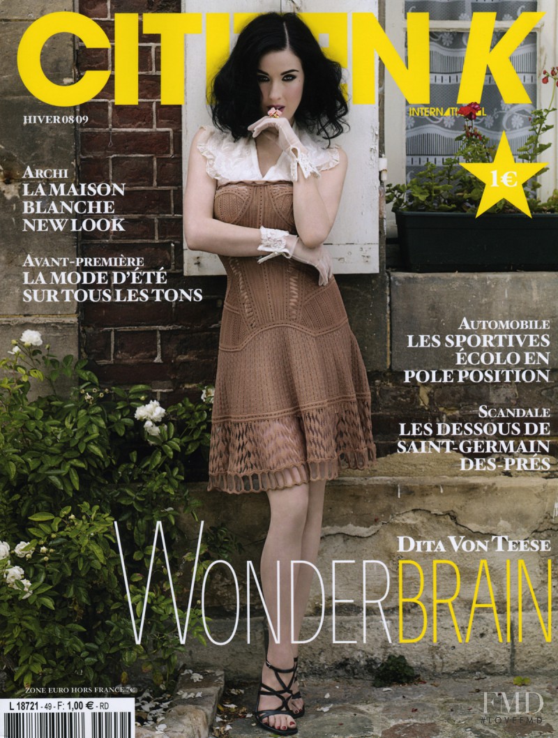 Dita Von Teese featured on the Citizen K cover from December 2008