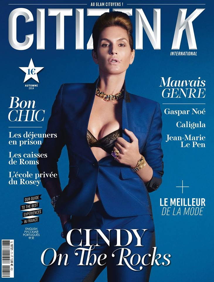 Cindy Crawford featured on the Citizen K cover from September 2014