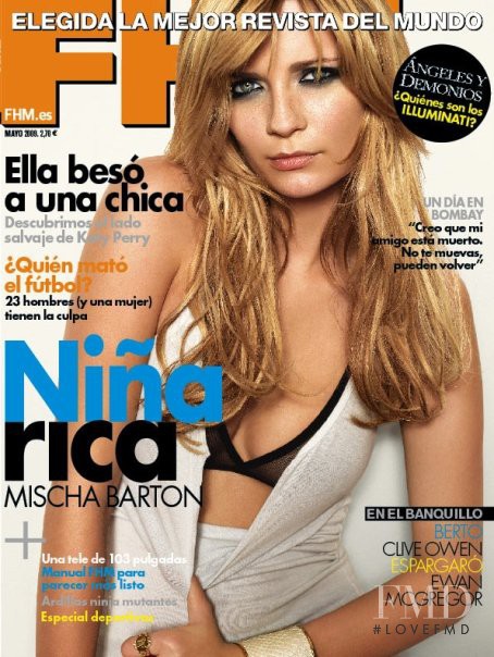 Mischa Barton featured on the FHM Spain cover from May 2009