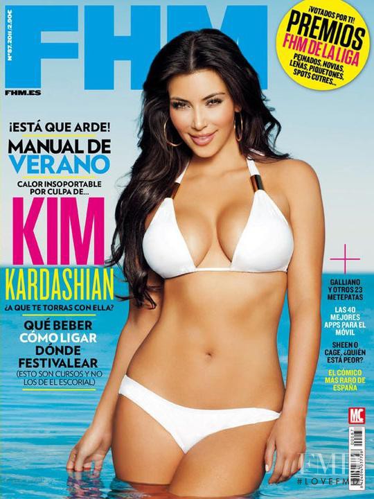 Kim Kardashian featured on the FHM Spain cover from June 2011