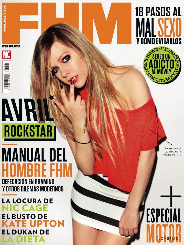 Avril Lavigne featured on the FHM Spain cover from May 2012