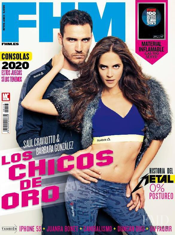 Saúl Craviotto, Bárbara González featured on the FHM Spain cover from October 2013