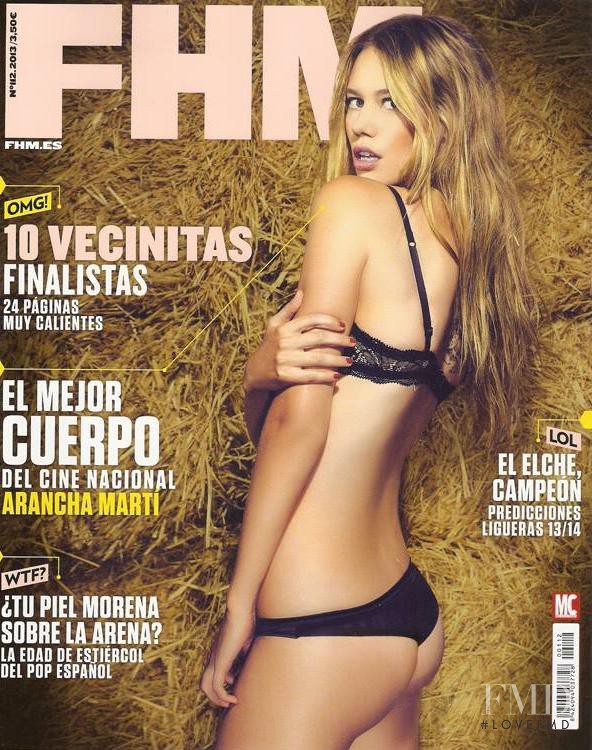 Arancha Martí featured on the FHM Spain cover from September 2013
