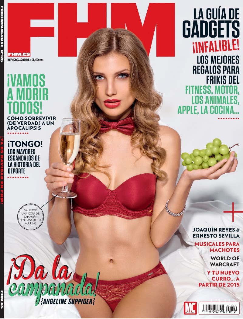 Angeline Suppiger featured on the FHM Spain cover from December 2014