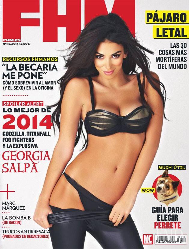 Georgia Salpa featured on the FHM Spain cover from February 2014