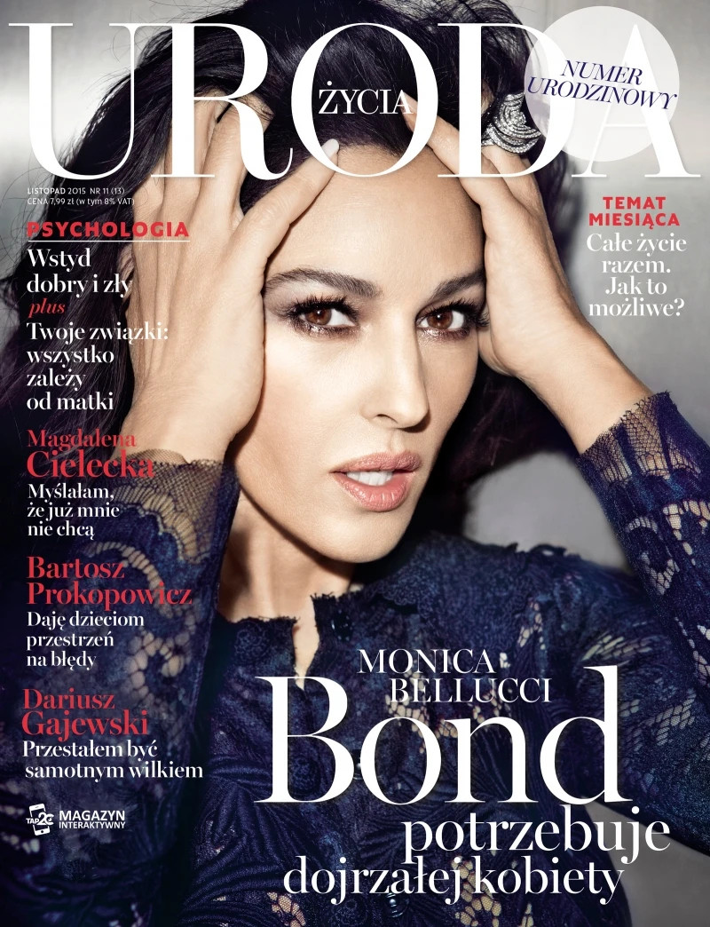 Monica Bellucci featured on the Uroda cover from November 2015