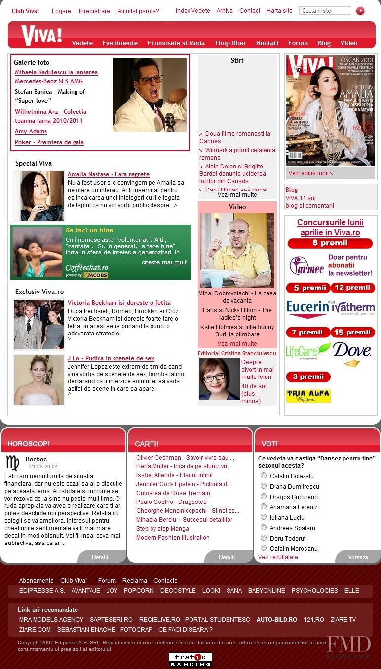  featured on the Viva.ro screen from April 2010