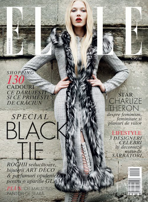 Alexandrina Turcan featured on the Elle Romania cover from December 2011