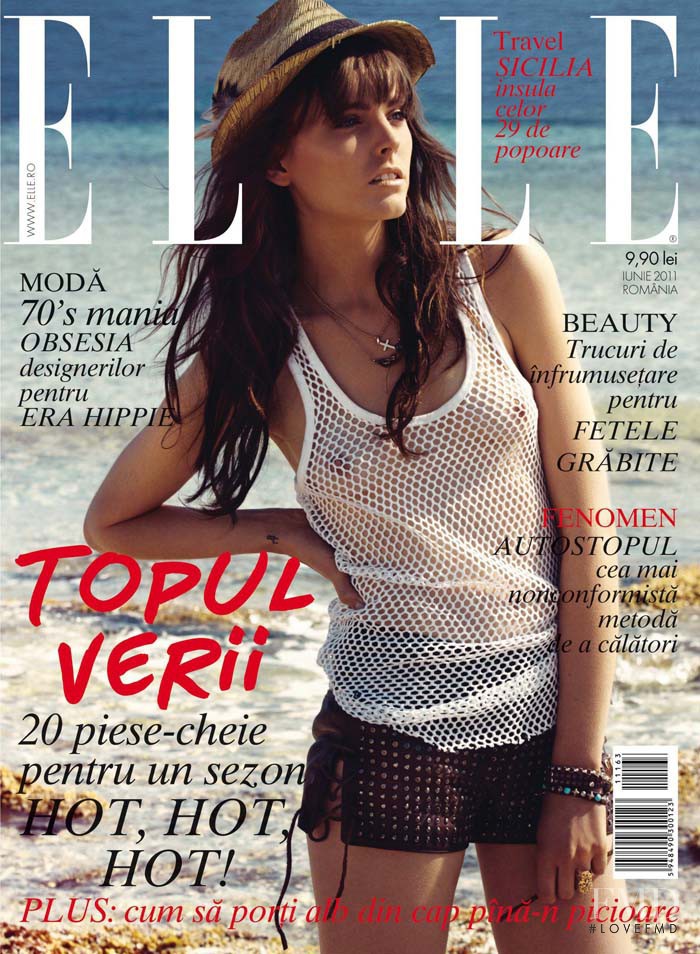 Myf Shepherd featured on the Elle Romania cover from June 2011