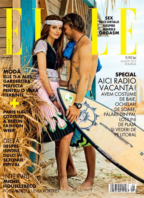  featured on the Elle Romania cover from August 2012