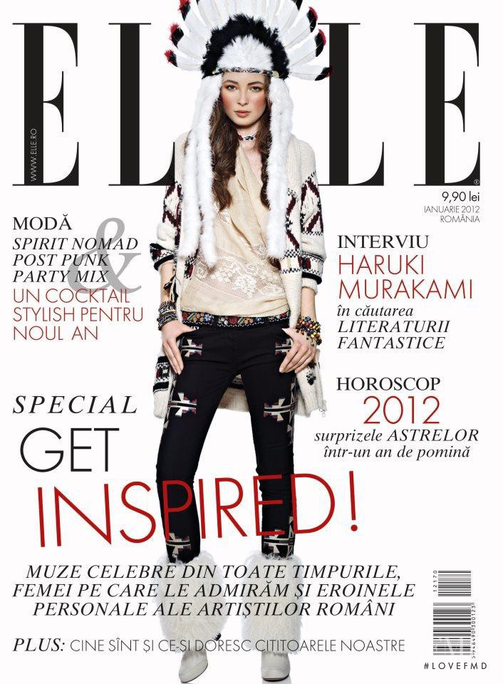 Ruxanda Varta featured on the Elle Romania cover from January 2012