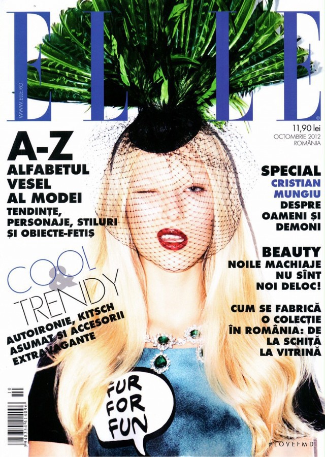 Alexandrina Turcan featured on the Elle Romania cover from October 2012