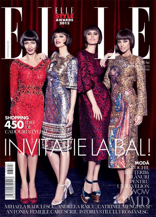  featured on the Elle Romania cover from December 2013